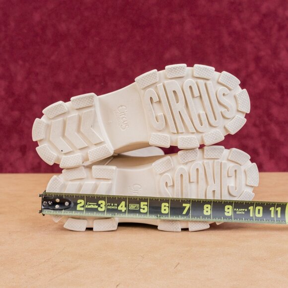 Circus NY Wmn Dollie Ivory Vegan Leather Platform Festival Combat Boots sz 6 - Picture 5 of 10